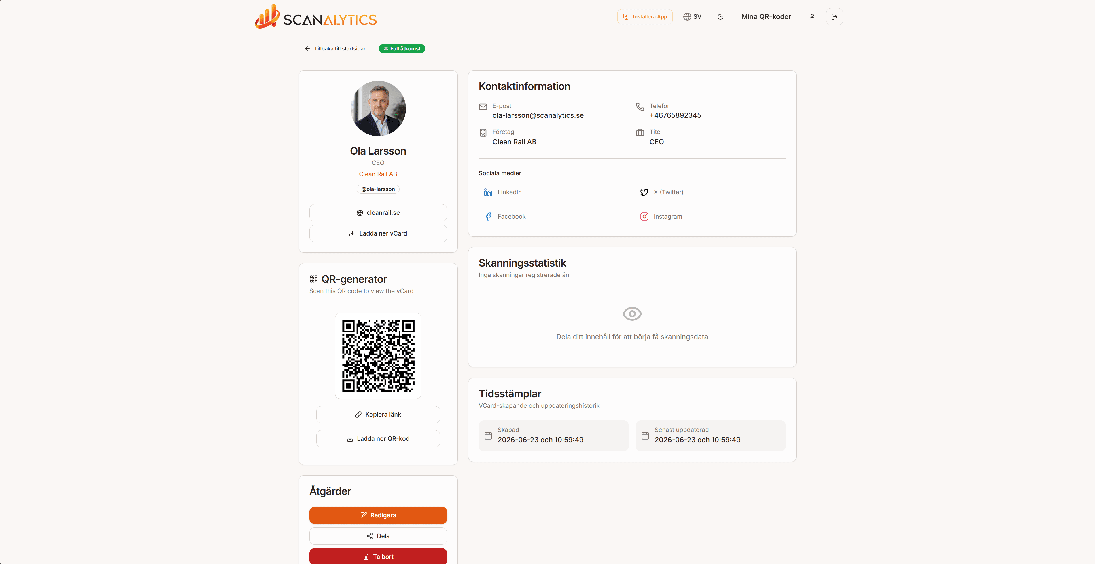 Scanalytics Dashboard